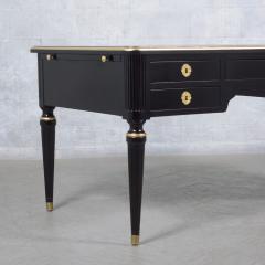 Antique 19th Century Louis XVI Ebonized Desk with Leather Top - 3708141