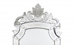 Antique 19th Century Venetian Murano Hand Engraved Hanging Wall Mirror - 4553142