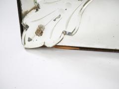 Antique 19th Century Venetian Murano Hand Engraved Hanging Wall Mirror - 4553152