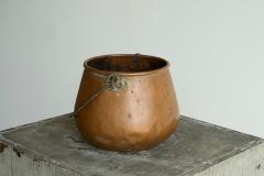 Antique 19th Century Wabi Sabi Style Pot with Handle in Richly Patinated Copper - 4394968