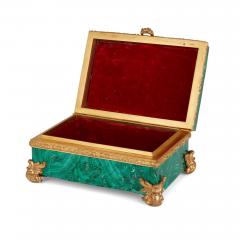 Antique 19th century malachite and ormolu casket - 3568779