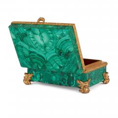 Antique 19th century malachite and ormolu casket - 3568781