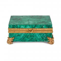 Antique 19th century malachite and ormolu casket - 3568782