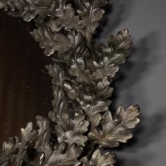 Antique 19thC Victorian Bronze Mirror With Floral Decoration c 1860 - 2639566