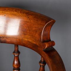 Antique 19thC Victorian Set Of Five Captains Elm Chairs C 1870 - 2650512