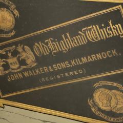 Antique 20thC John Walker Highland Whisky Mirror c 1900 - 2639601