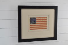 Antique 38 Star American Flag Framed - 2597826