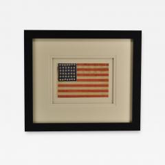 Antique 38 Star American Flag Framed - 2606069