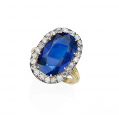 Antique AGL Burma No Heat Sapphire and Diamond Ring - 3995705