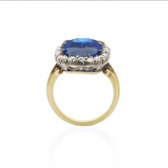 Antique AGL Burma No Heat Sapphire and Diamond Ring - 3995706