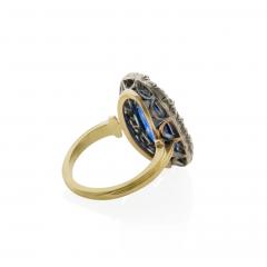 Antique AGL Burma No Heat Sapphire and Diamond Ring - 3995708