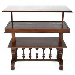 Antique Adjustable Height Mechanical Library Butler Service Table - 163570