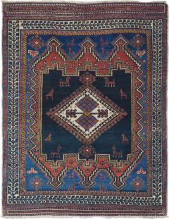 Antique Afshar Rug 3 3 x 4 2  - 4538749