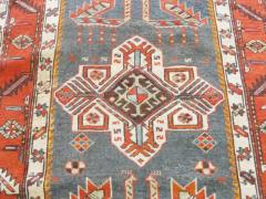 Antique Akstafa Kazak Caucasian Runner 36 x 11 - 3965740