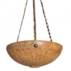 Antique Alabaster Marble Pendant Light Fixture Chandelier - 4190577