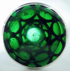 Antique Alvin Art Nouveau Green Silver Overlay Vase - 3984108