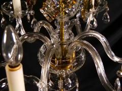 Antique Amber Clear Cut Crystal Six Light Chandelier - 3307505