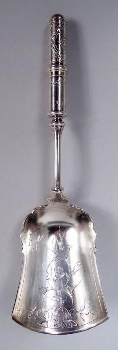 Antique American Aesthetic Japonesque Sterling Silver Scoop - 4380961
