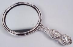Antique American Art Nouveau Sterling Silver Hand Mirror - 4542918