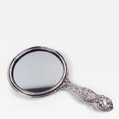 Antique American Art Nouveau Sterling Silver Hand Mirror - 4546059