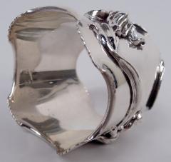 Antique American Art Nouveau Sterling Silver Napkin Ring - 4533484