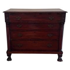 Antique American Classical Mahogany Chest of Drawers Commode - 4390554