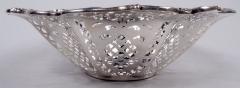 Antique American Edwardian Classical Pierced Sterling Silver Bowl - 3984325