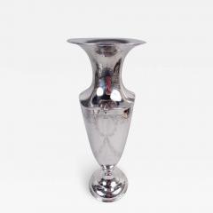 Antique American Edwardian Classical Sterling Silver 18 Inch Vase - 3781545