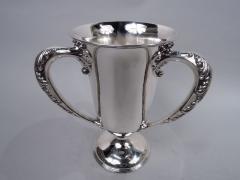 Antique American Edwardian Classical Sterling Silver Loving Cup Trophy - 3765170