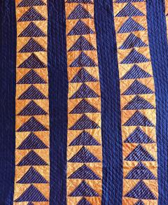 Antique American Flying Geese Patterned Satin Quilt with Skirts - 4235435
