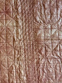 Antique American Flying Geese Patterned Satin Quilt with Skirts - 4235444