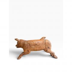 Antique American Folk Art Pig Sculpture - 4762739