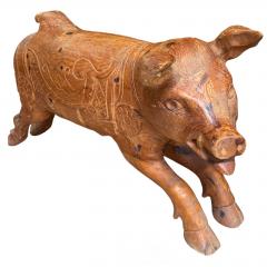 Antique American Folk Art Pig Sculpture - 4762741