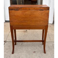 Antique American Fruitwood Box on Stand Side Table - 4416215