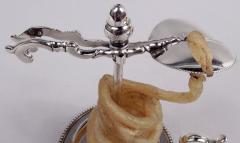 Antique American Gilded Age Georgian Sterling Silver Wax Jack 1897 - 4117599
