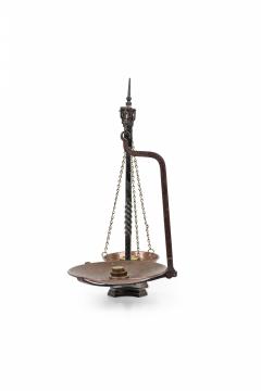 Antique American Iron Balance Weighing Scale with Weights - 4198499