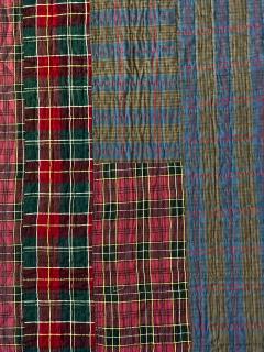 Antique American Lancester County Log Cabin Barn Raising Quilt with Boro Backing - 4430323