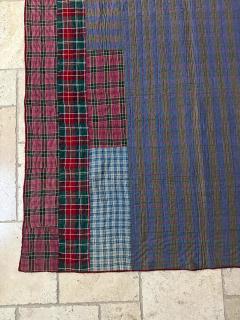 Antique American Lancester County Log Cabin Barn Raising Quilt with Boro Backing - 4430324