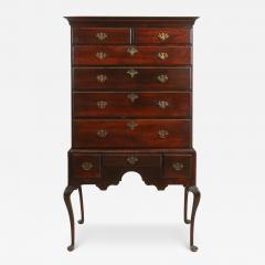 Antique American Queen Anne Style Highboy Chest of Drawers Dresser - 3402075