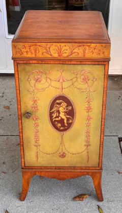 Antique Angelica Kauffman Style Hand Painted Nightstand Side Table - 3862338