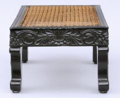 Antique Anglo Ceylonese Carved Footstool - 808095