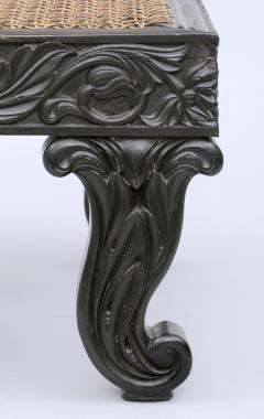 Antique Anglo Ceylonese Carved Footstool - 810890