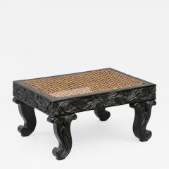 Antique Anglo Ceylonese Carved Footstool - 843772