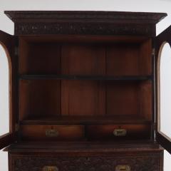 Antique Anglo Indian Carved Bookcase C 1880  - 3958619