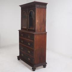 Antique Anglo Indian Carved Bookcase C 1880  - 3958622