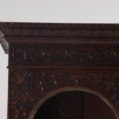 Antique Anglo Indian Carved Bookcase C 1880  - 3958623