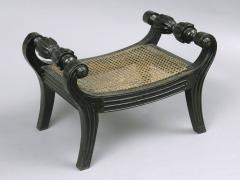 Antique Anglo Indian Ebony Footstool - 808096