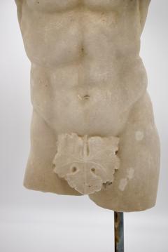 Antique Apoxyomenos male marble torso sculpture white Carrara marble XIX sec  - 2338809