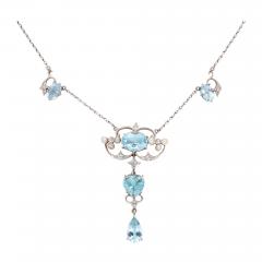 Antique Aquamarine and Diamond Necklace - 1810087