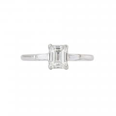 Antique Art Deco 1 07 Carat Emerald Cut Diamond Ring - 2339203